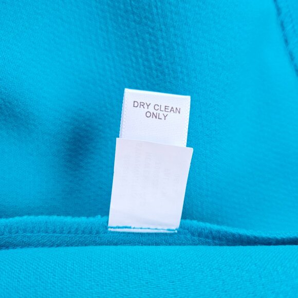 Banana Republic Skirt 6 Turquoise Mini Poly Rayon Spandex Stretch Lined - Picture 9 of 9